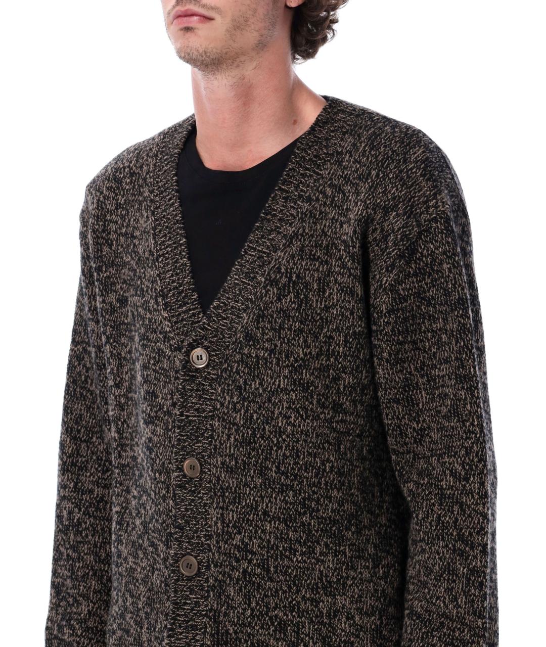 OUR LEGACY Коричневый шерстяной кардиган, фото 4