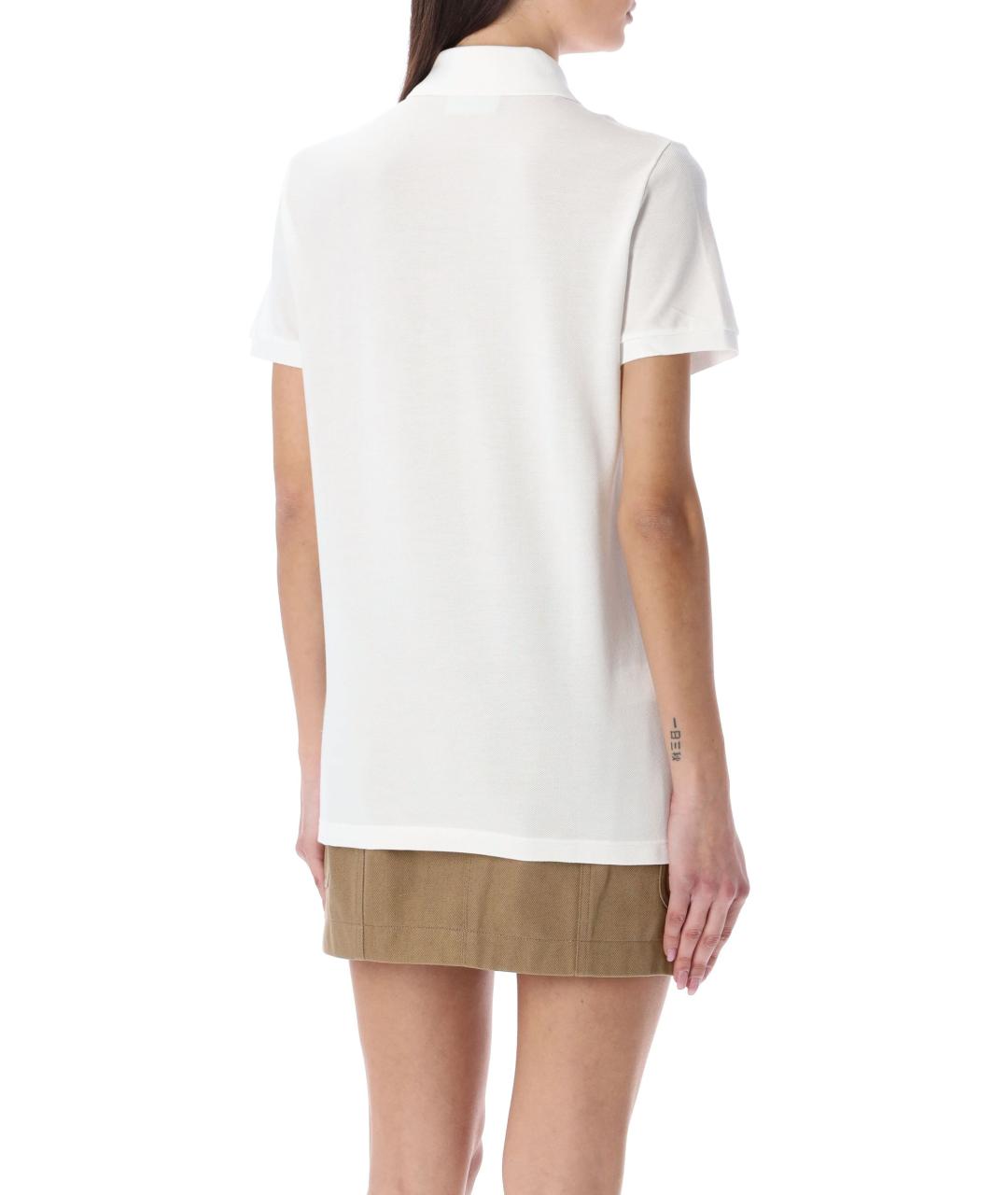 LACOSTE Белая хлопковая футболка, фото 2