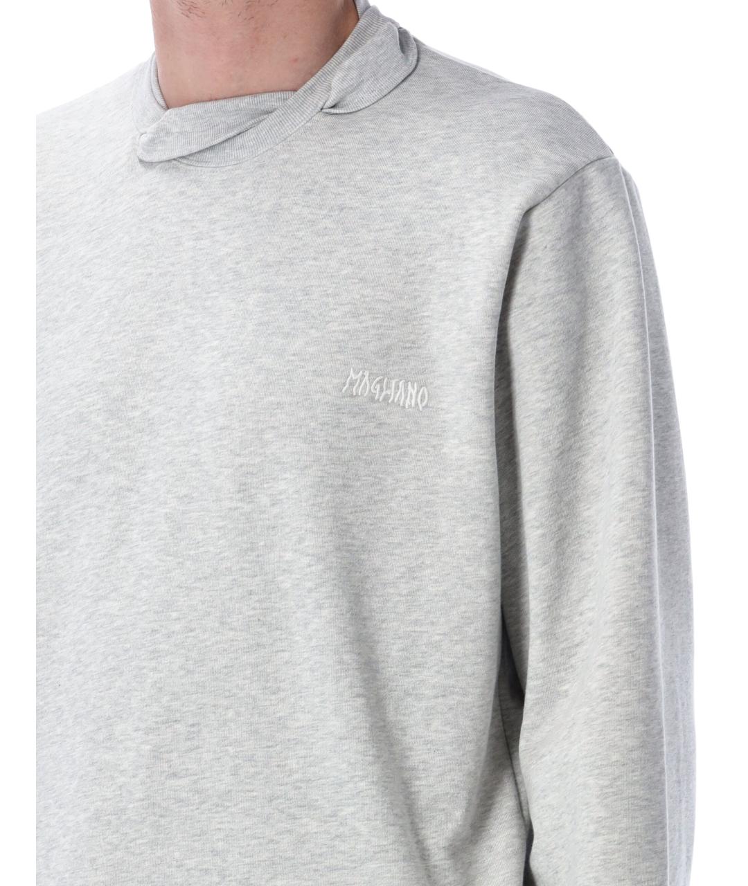 MAGLIANO Серый хлопковый джемпер / свитер, фото 3