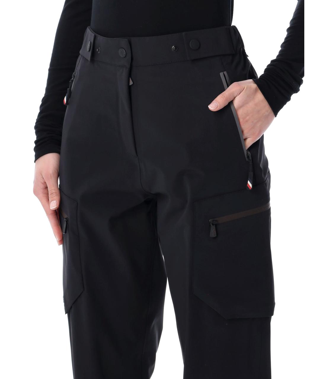 MONCLER GRENOBLE Черная полиамидовая юбка миди, фото 4