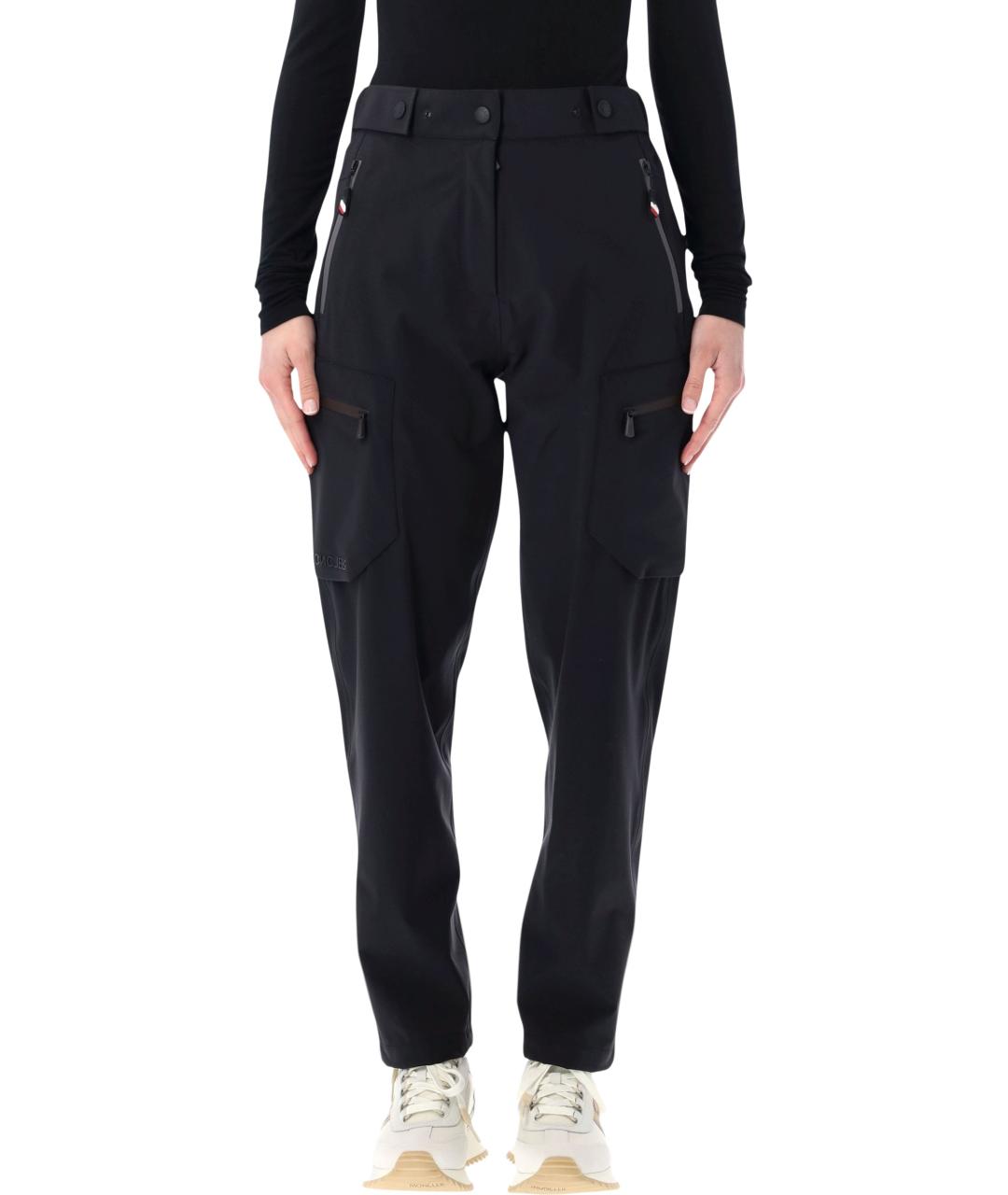 MONCLER GRENOBLE Черная полиамидовая юбка миди, фото 2