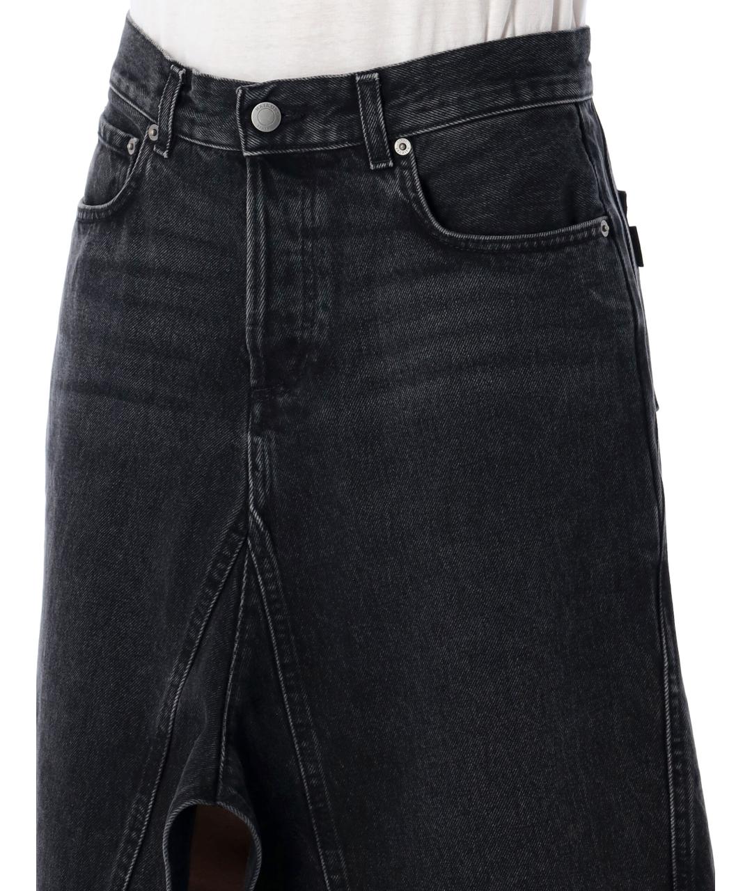 HAIKURE Черная хлопковая юбка миди, фото 3