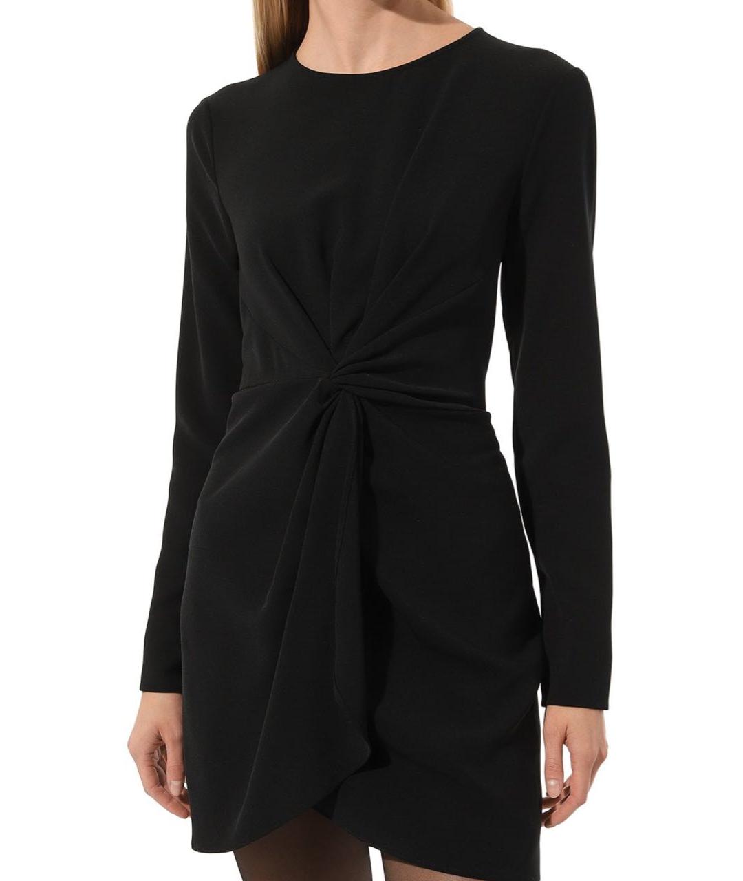 P.A.R.O.S.H. Черное полиэстеровое повседневное платье, фото 3