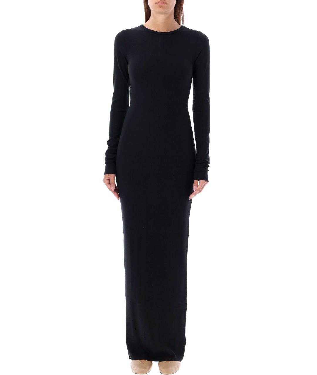 ETERNE Черное хлопковое повседневное платье, фото 4