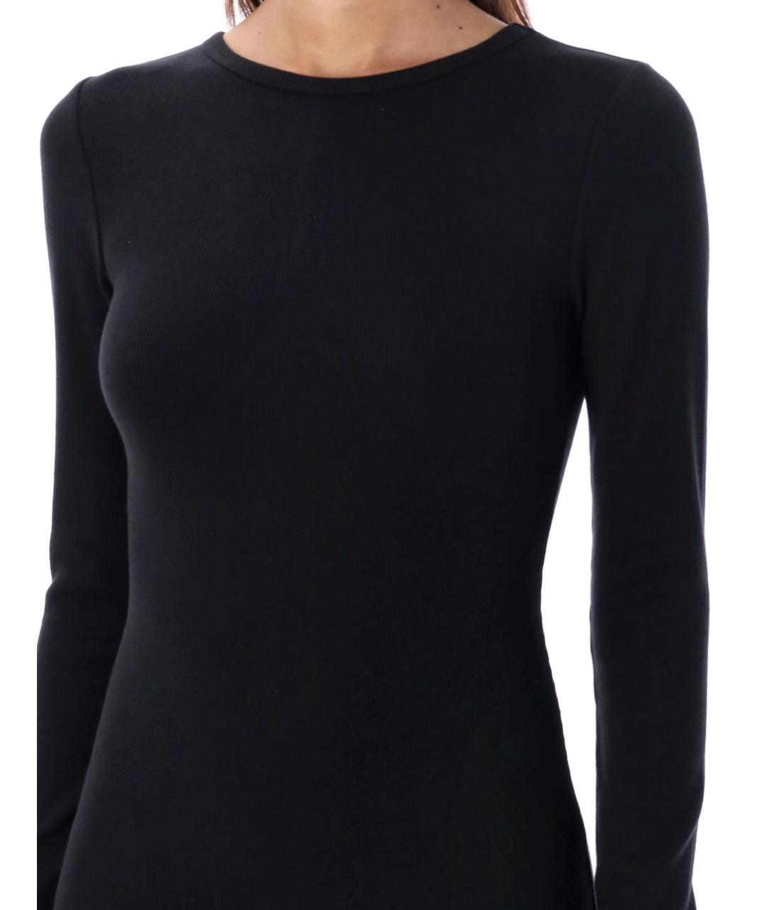 ETERNE Черное хлопковое повседневное платье, фото 3