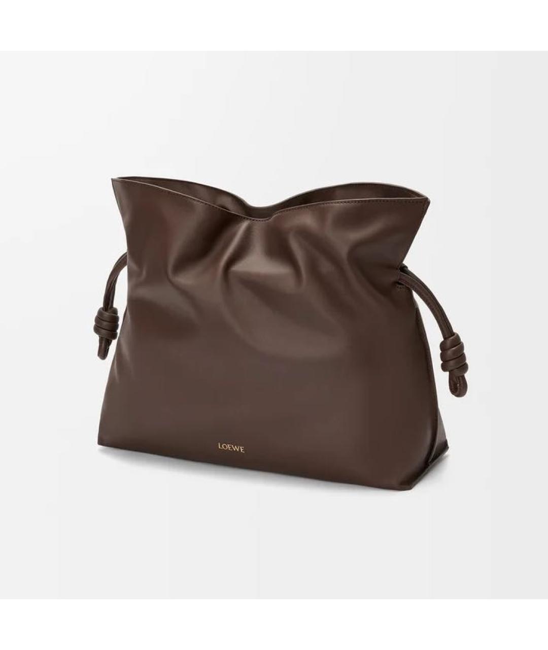 LOEWE Коричневая кожаная сумка через плечо, фото 4