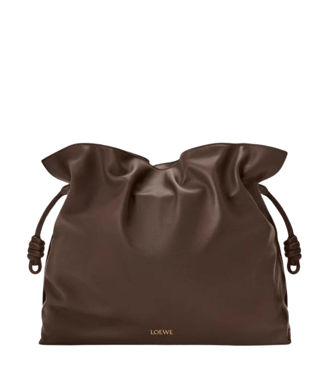 LOEWE Коричневая кожаная сумка через плечо, фото 1