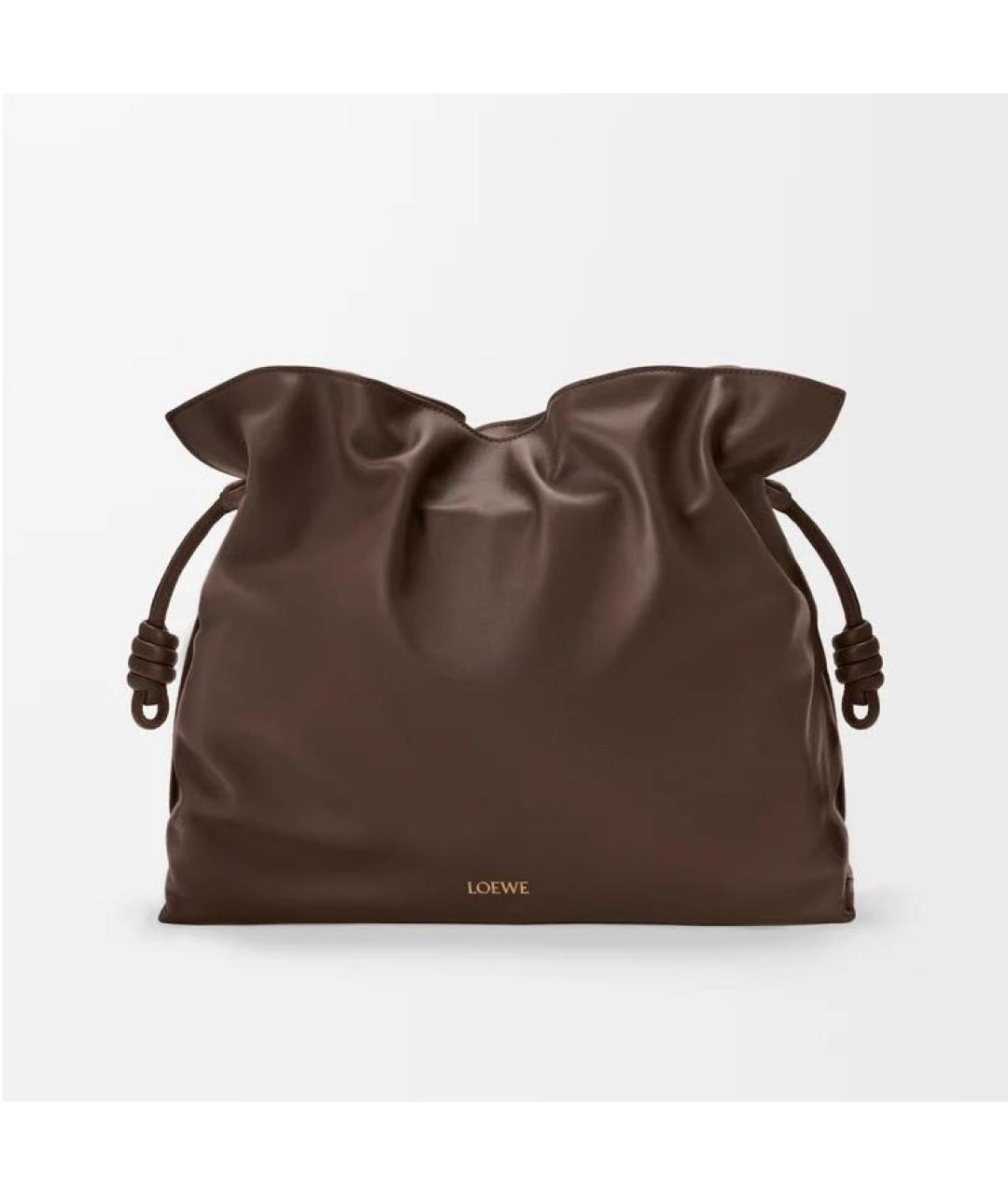 LOEWE Коричневая кожаная сумка через плечо, фото 6