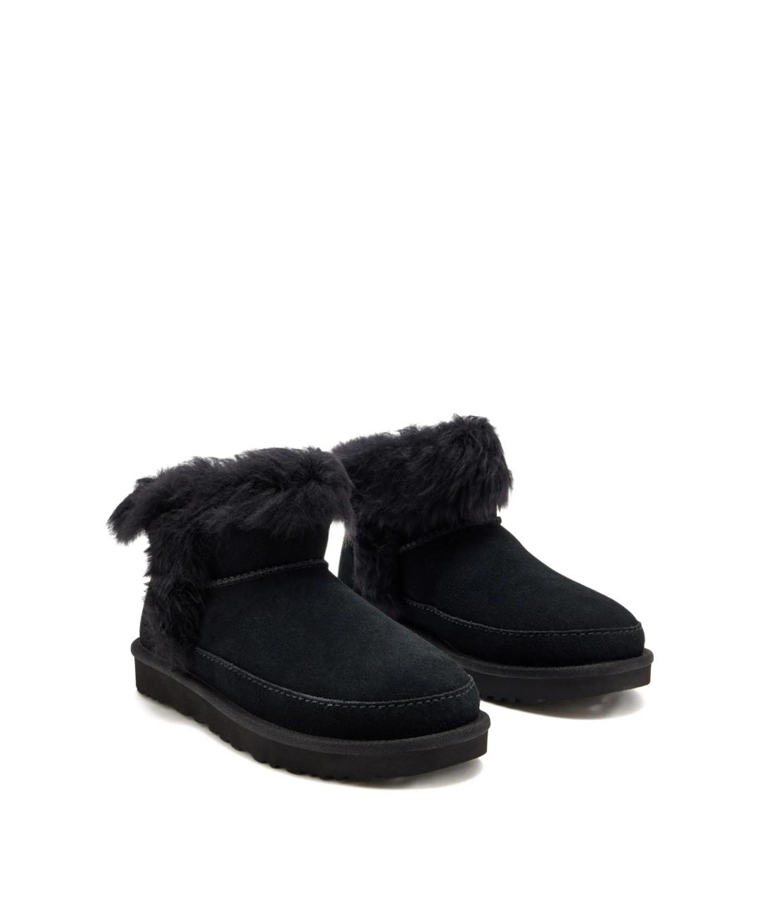 UGG AUSTRALIA Черные кожаные полусапоги, фото 2
