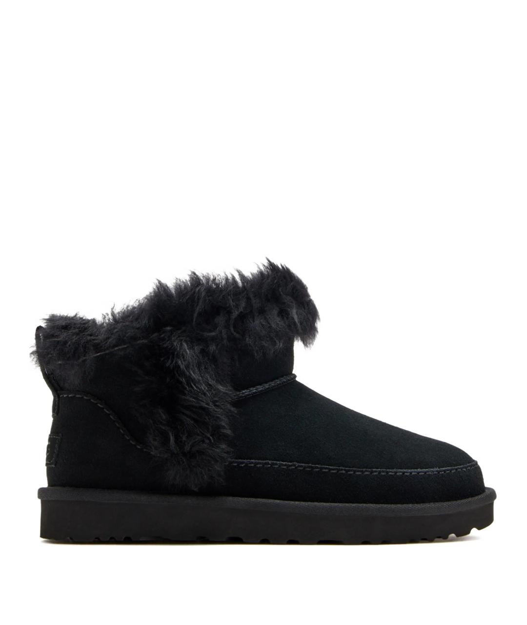 UGG AUSTRALIA Черные кожаные полусапоги, фото 1