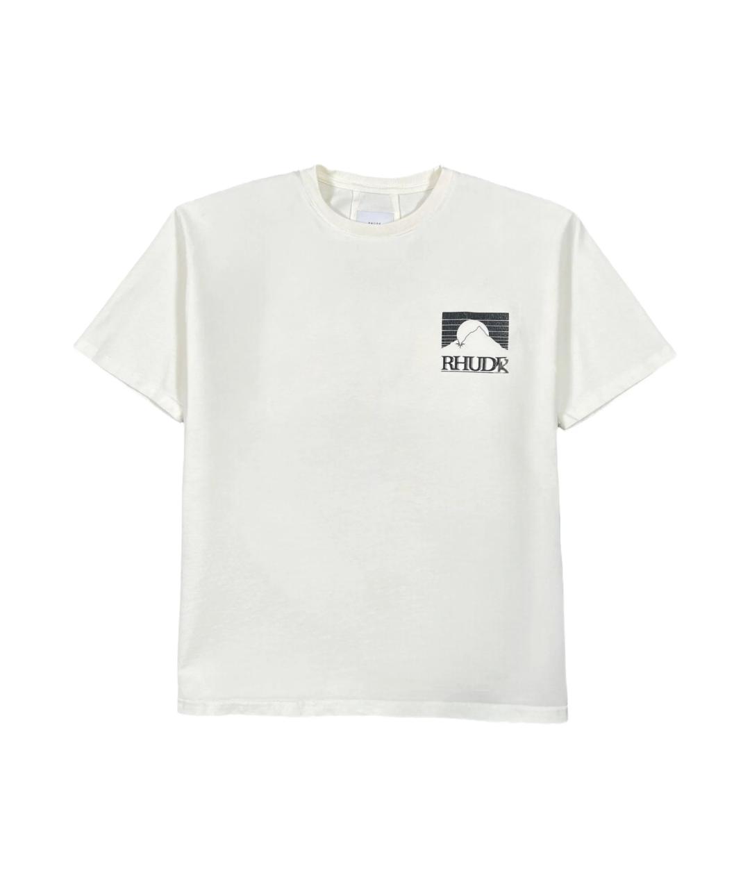 RHUDE Белая хлопковая футболка, фото 1