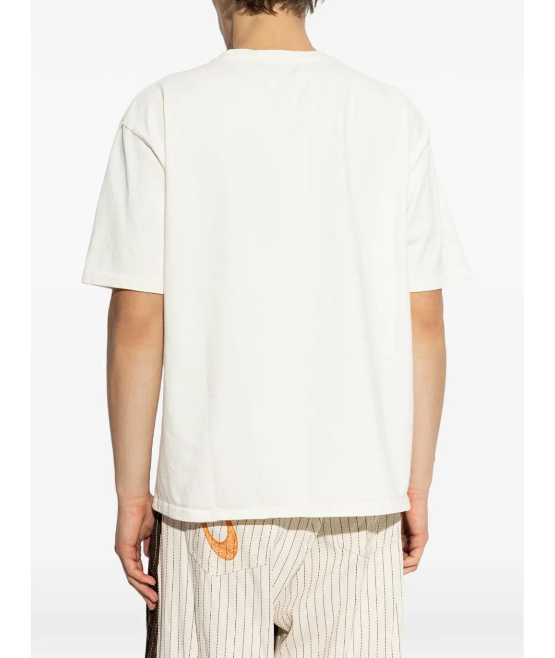 RHUDE Белая хлопковая футболка, фото 4