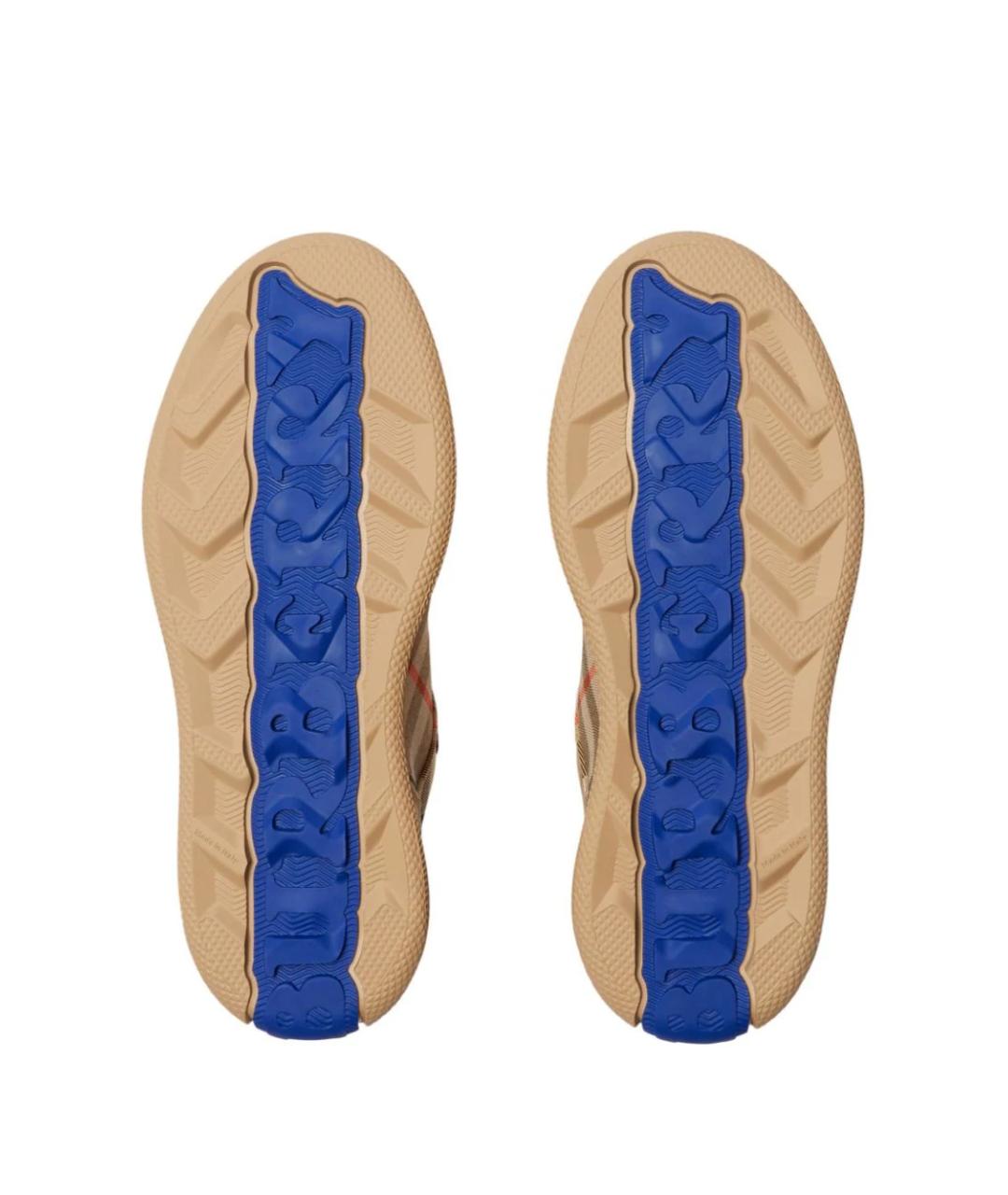 BURBERRY Бежевые текстильные кеды, фото 5