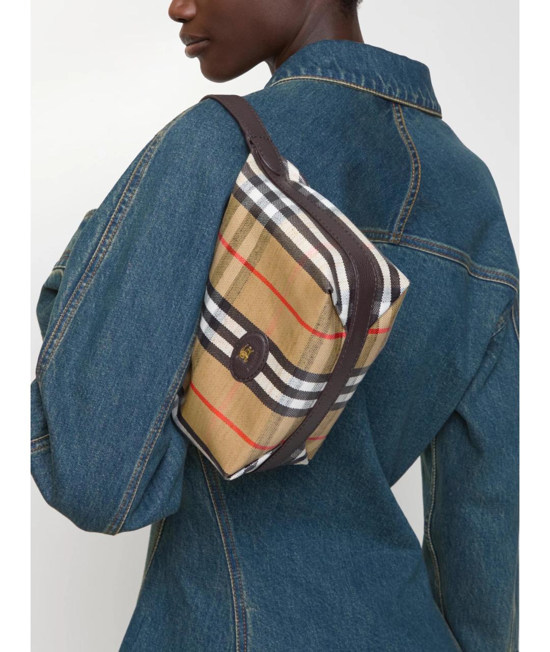 BURBERRY Бежевая сумка с короткими ручками, фото 2