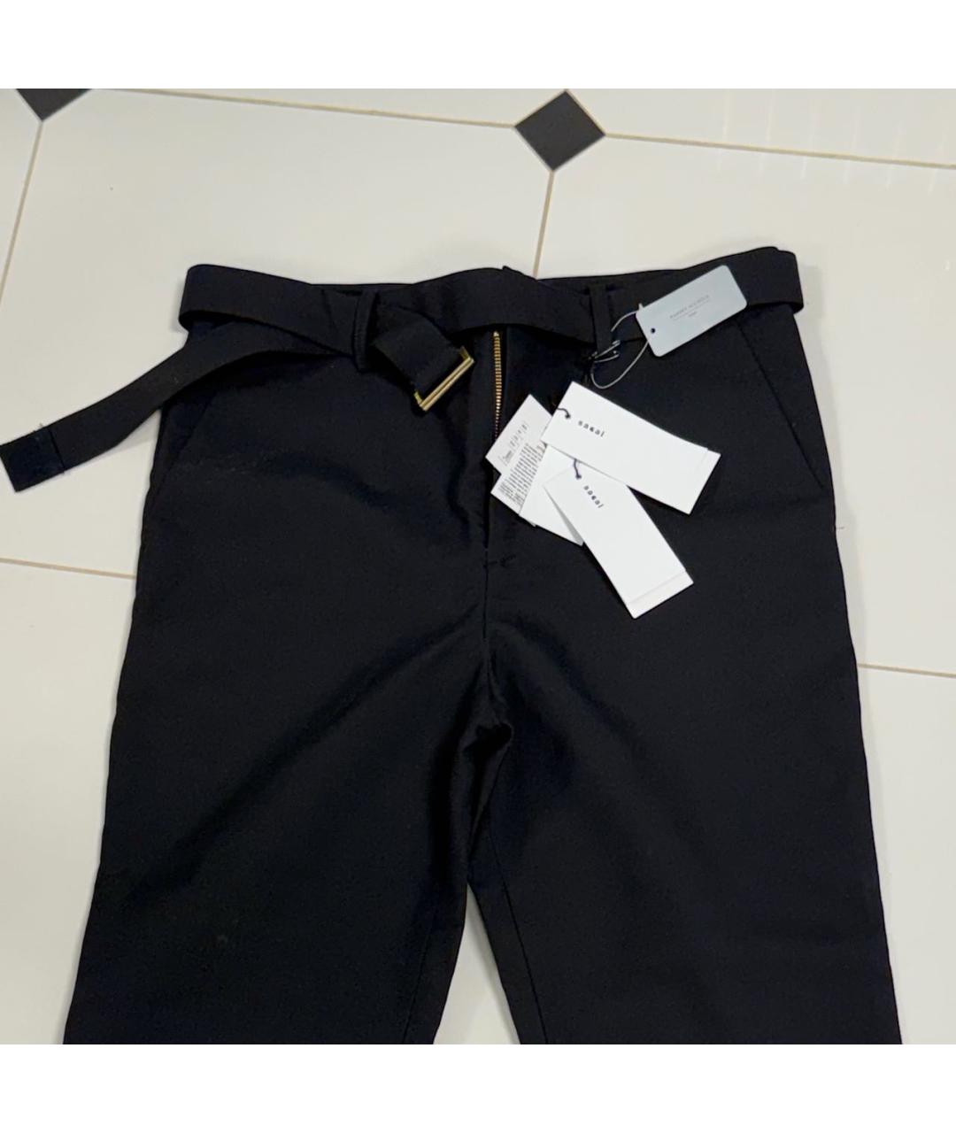 SACAI Черные деним повседневные брюки, фото 3