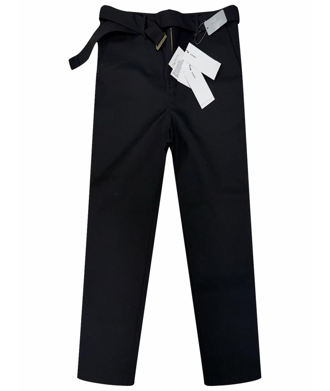 SACAI Черные деним повседневные брюки, фото 1