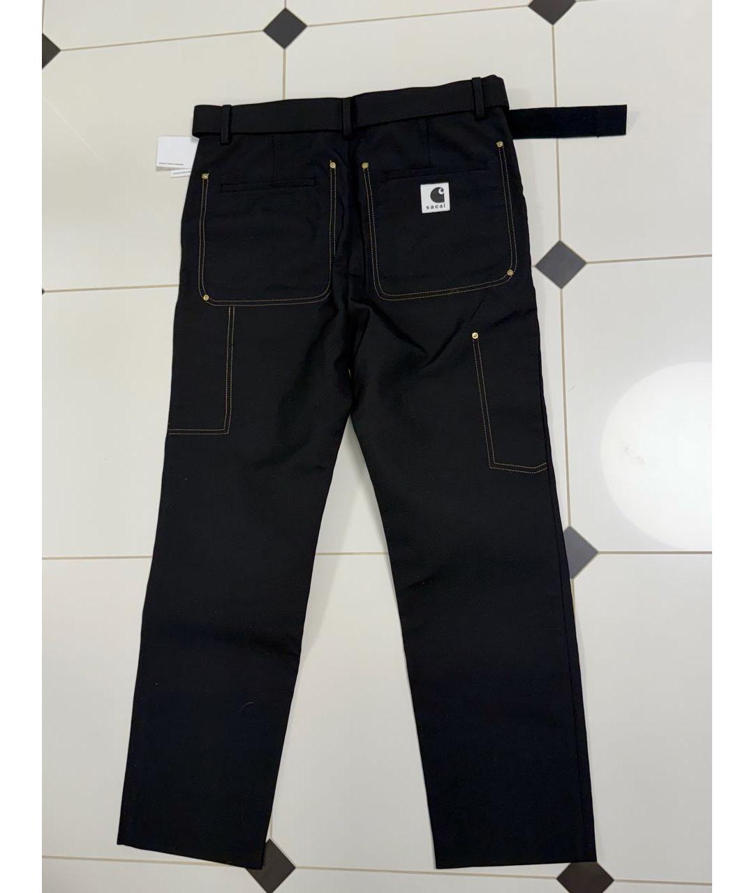 SACAI Черные деним повседневные брюки, фото 4