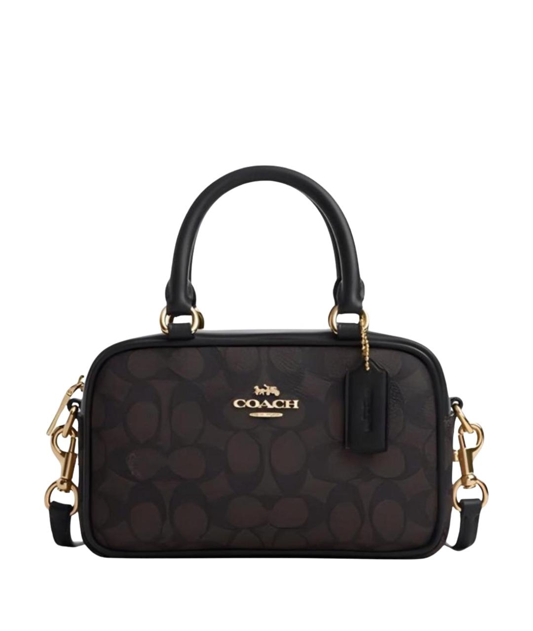 COACH Коричневая сумка с короткими ручками, фото 1