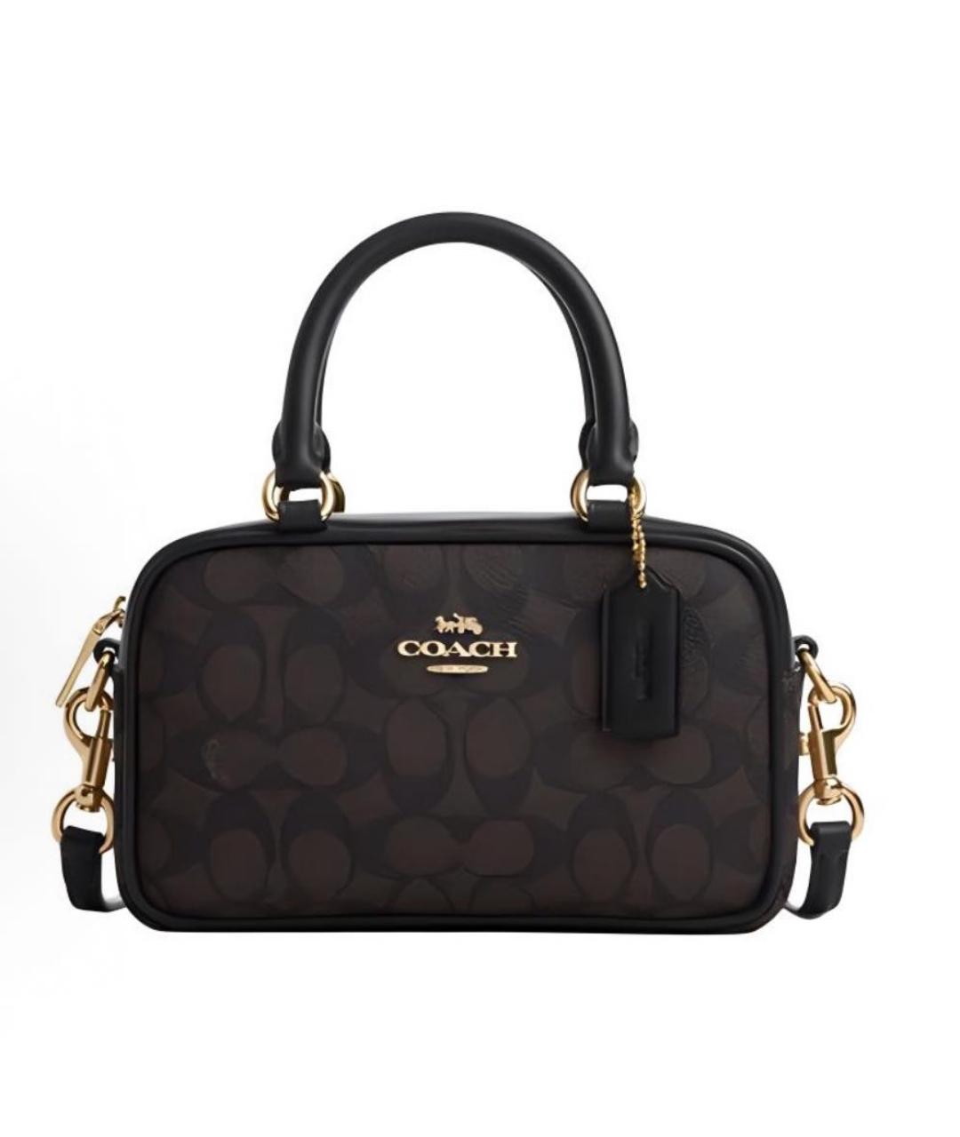 COACH Коричневая сумка с короткими ручками, фото 6