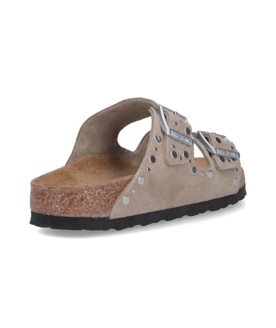 BIRKENSTOCK Бежевые замшевые сандалии, фото 4