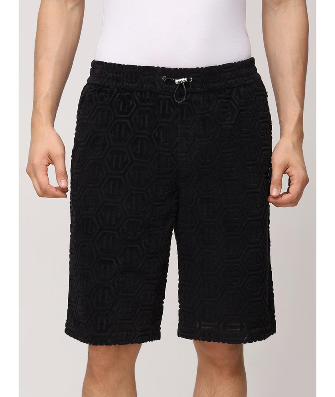 PHILIPP PLEIN Черные хлопковые шорты, фото 4