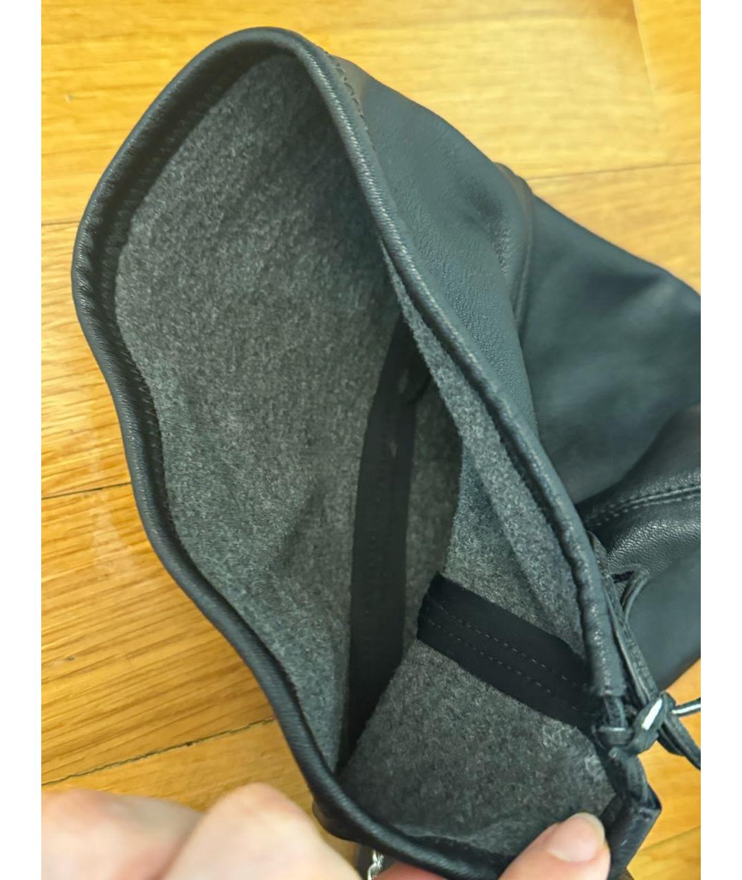 MICHAEL KORS Черные кожаные ботфорты, фото 7