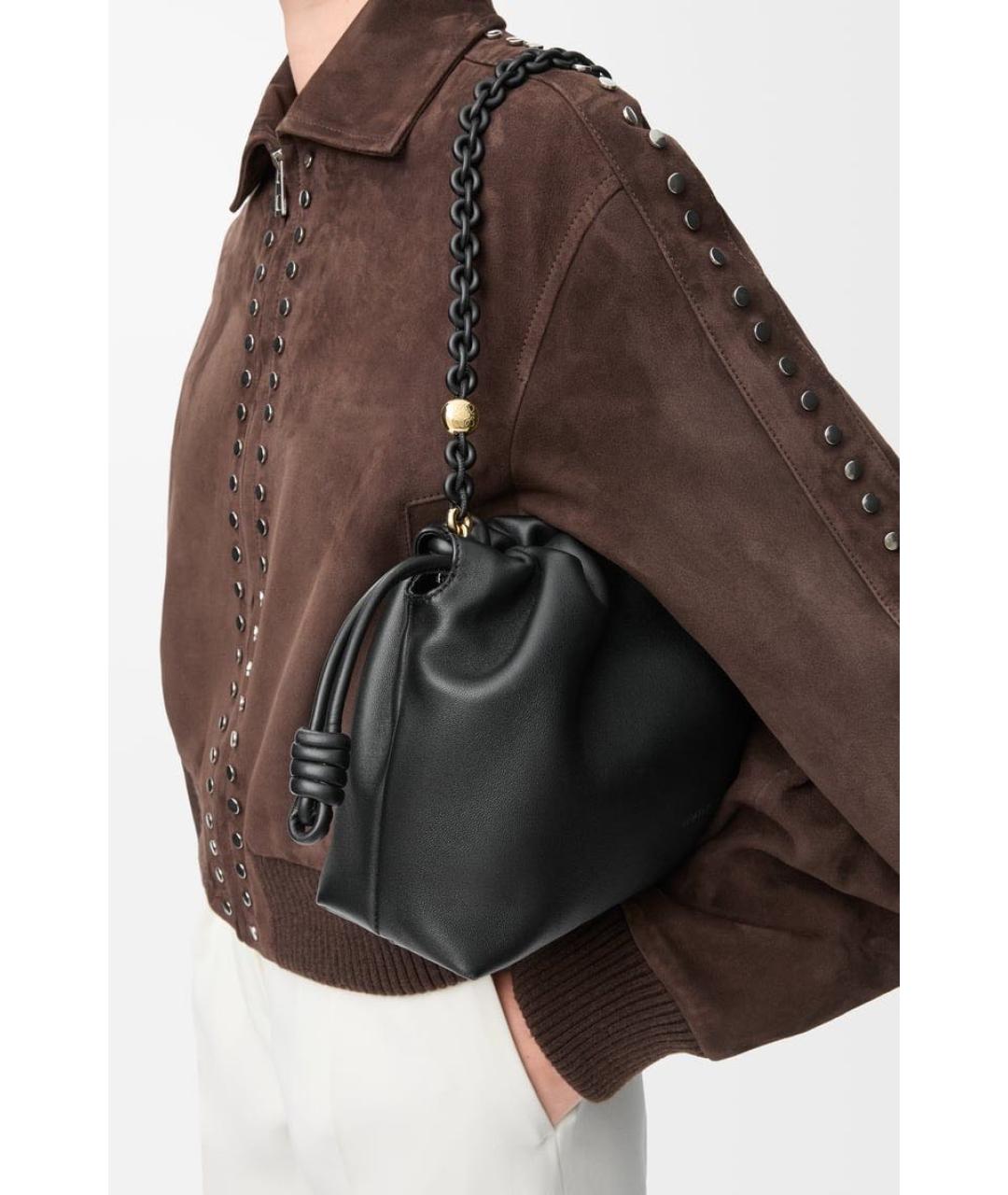 LOEWE Черная кожаная сумка через плечо, фото 3