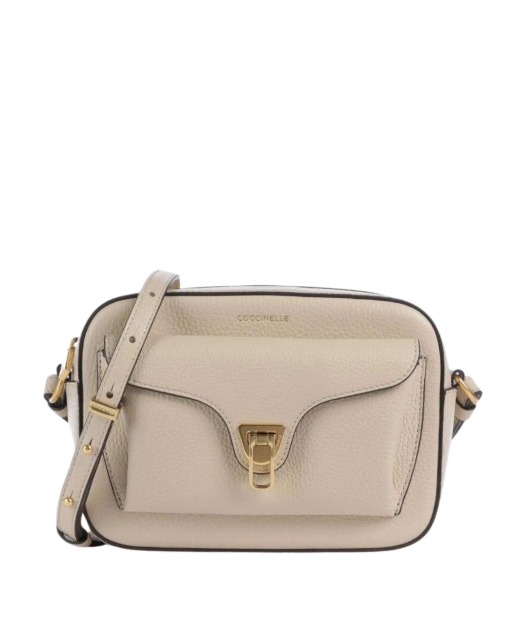 COCCINELLE Бежевая кожаная сумка через плечо, фото 1