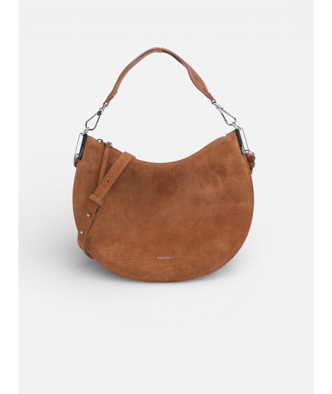 COCCINELLE Коричневая кожаная сумка через плечо, фото 3