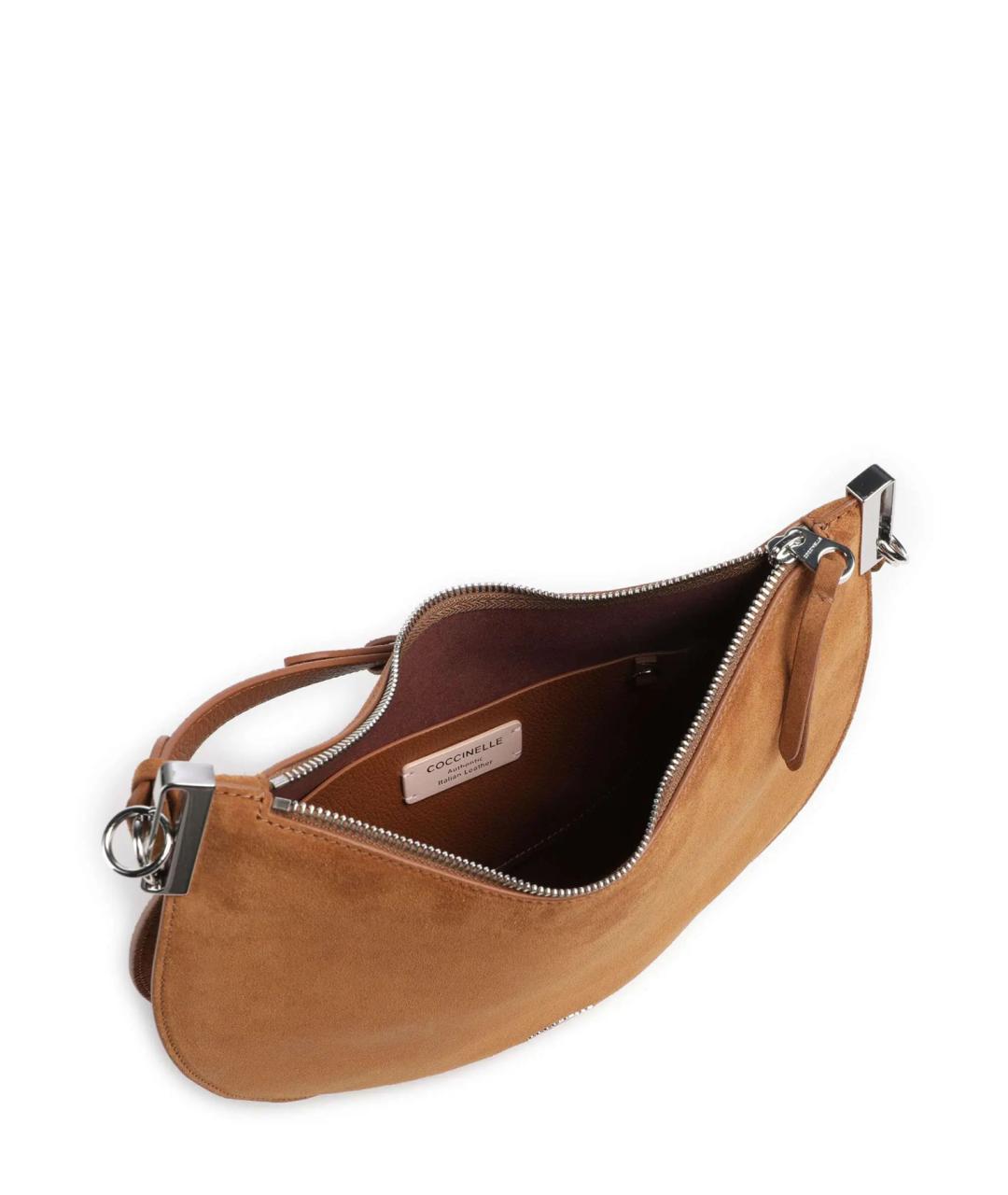 COCCINELLE Коричневая кожаная сумка через плечо, фото 2