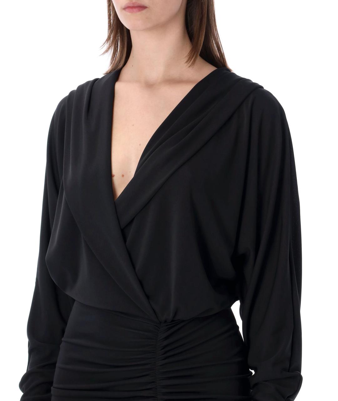 THE ANDAMANE Черное полиэстеровое коктейльное платье, фото 3