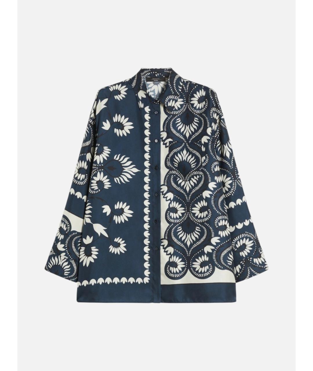 WEEKEND MAX MARA Мульти шелковая рубашка, фото 6