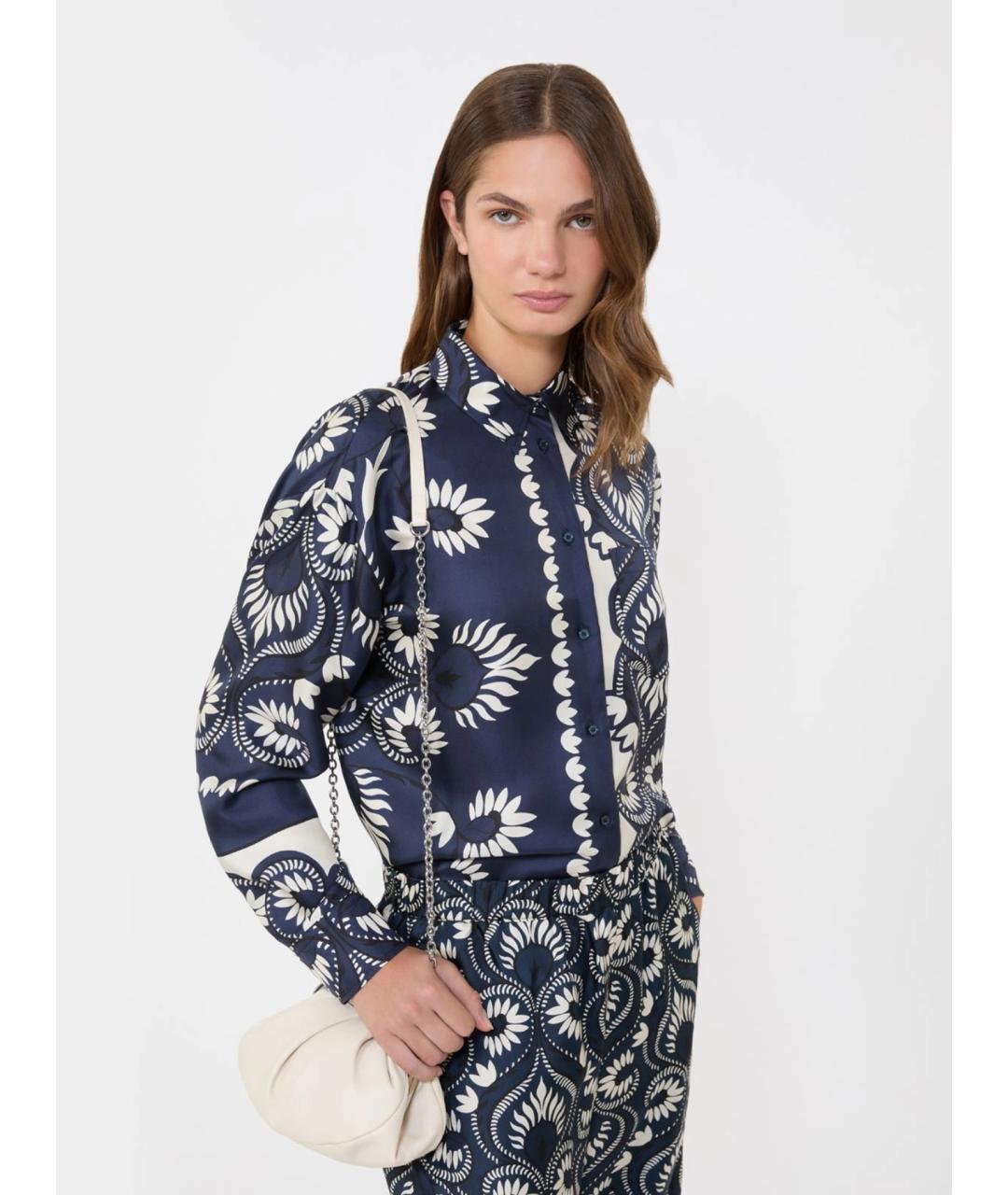 WEEKEND MAX MARA Мульти шелковая рубашка, фото 5