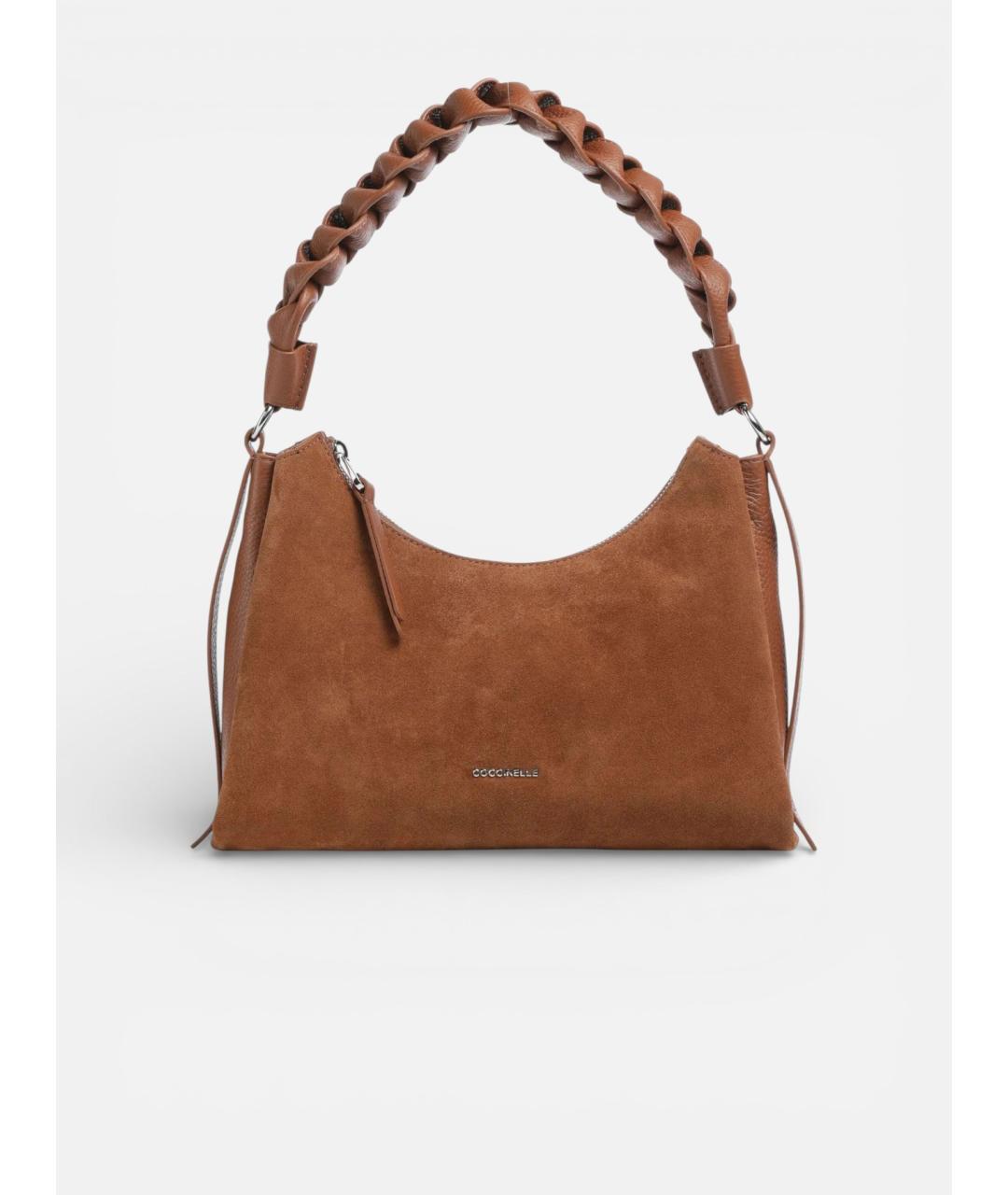 COCCINELLE Коричневая кожаная сумка через плечо, фото 4