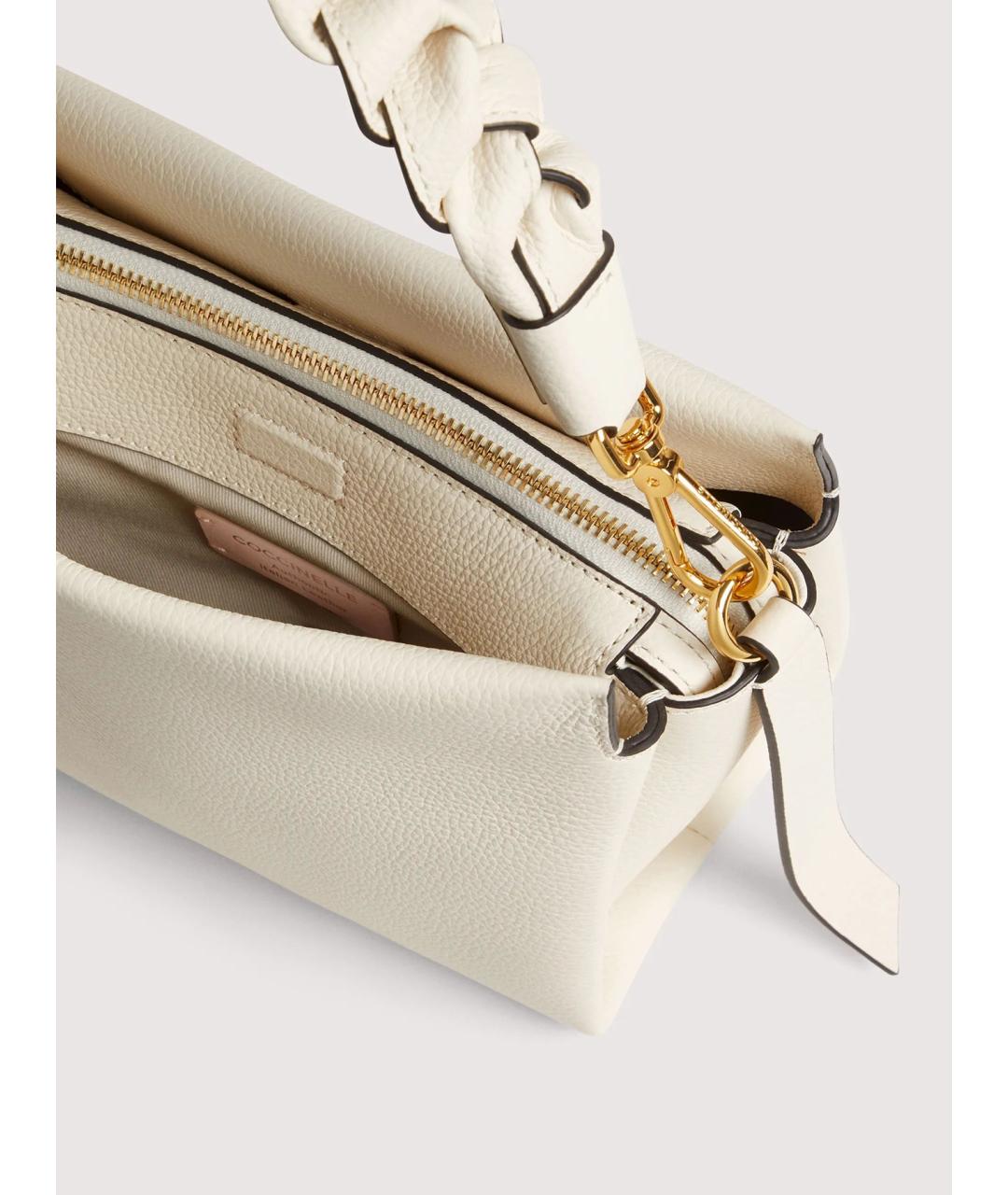 COCCINELLE Белая кожаная сумка через плечо, фото 3
