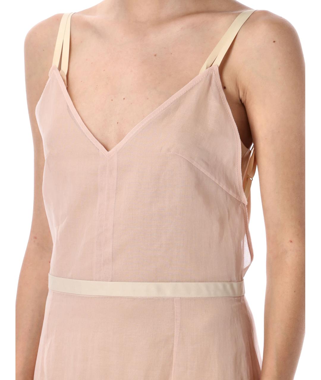 Carven Розовое хлопковое повседневное платье, фото 3