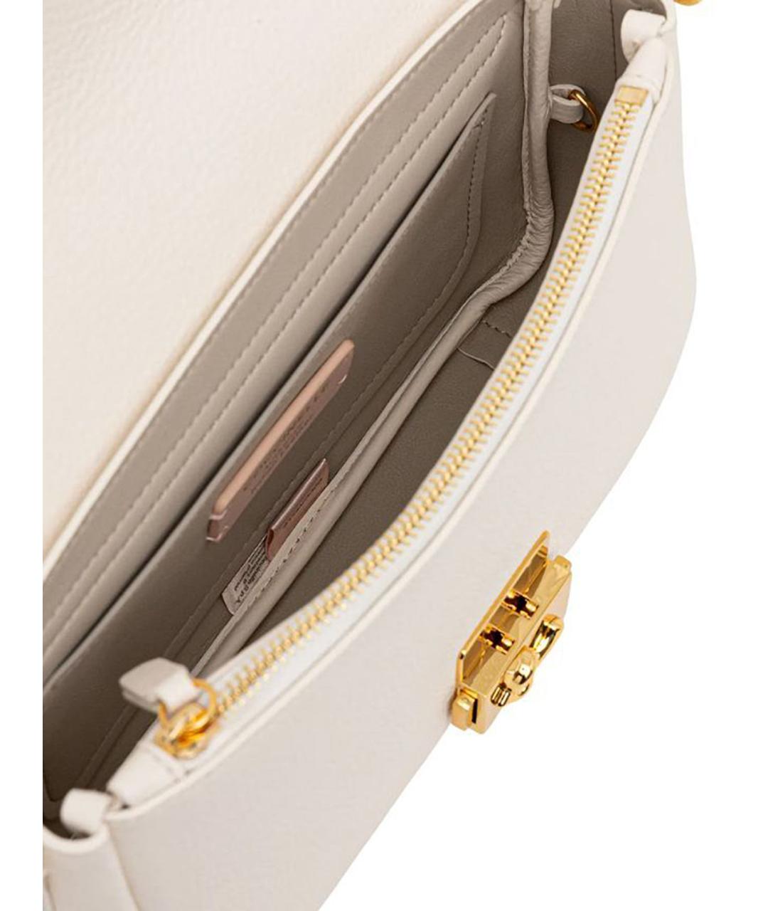 COCCINELLE Белая кожаная сумка через плечо, фото 4
