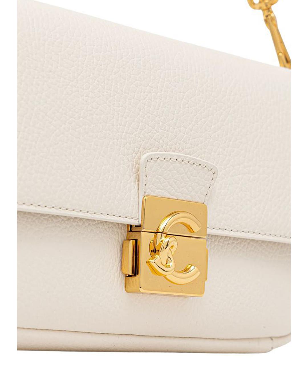 COCCINELLE Белая кожаная сумка через плечо, фото 5