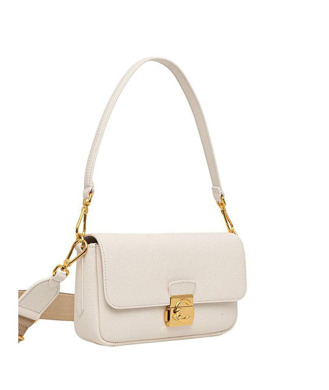 COCCINELLE Белая кожаная сумка через плечо, фото 2