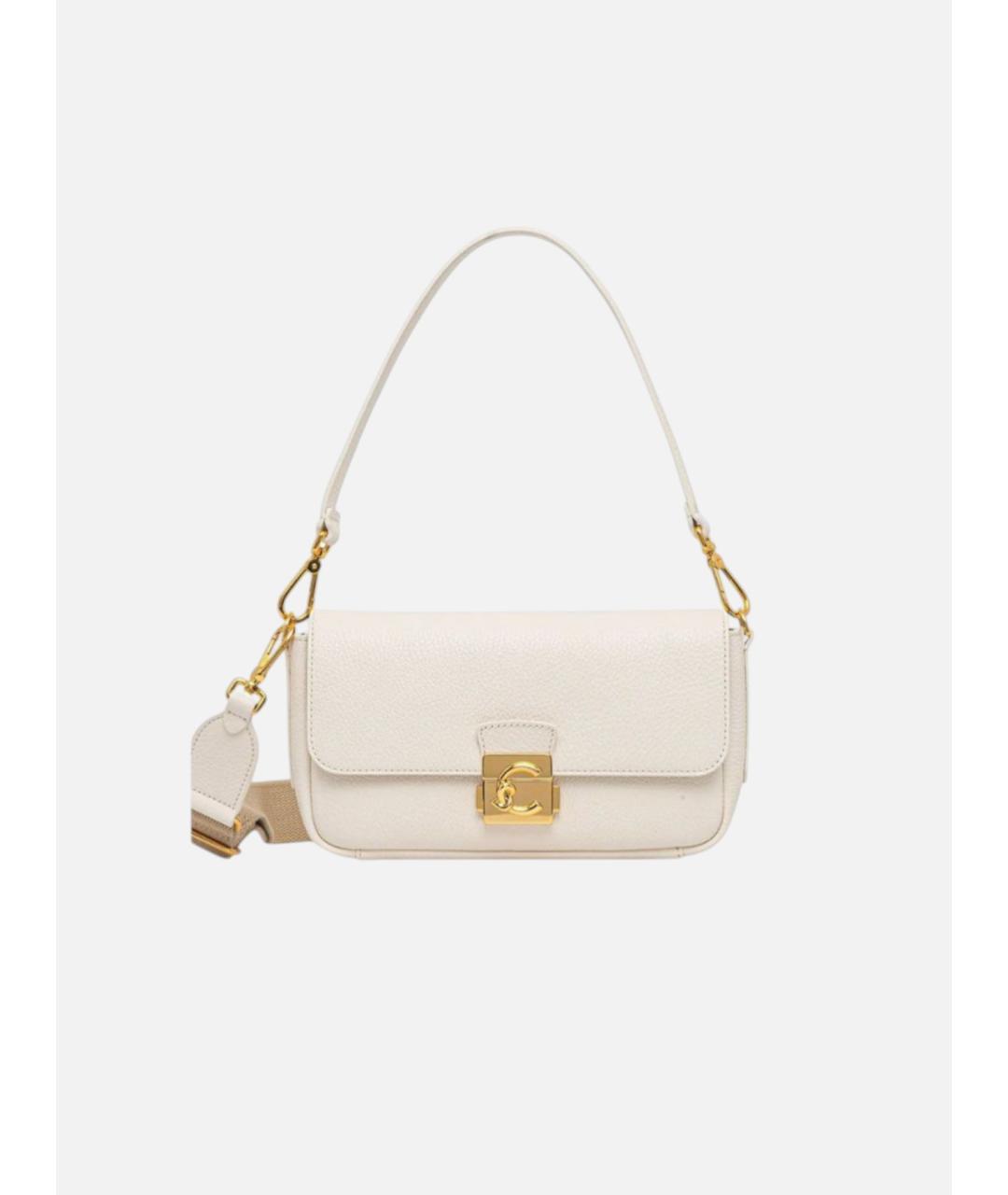 COCCINELLE Белая кожаная сумка через плечо, фото 6