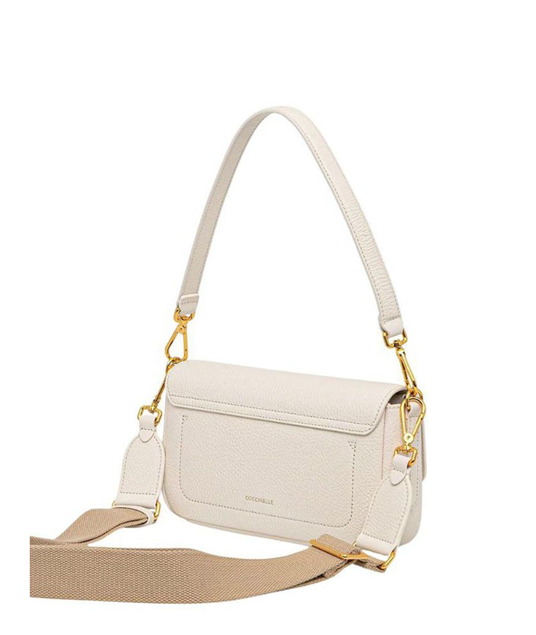 COCCINELLE Белая кожаная сумка через плечо, фото 3