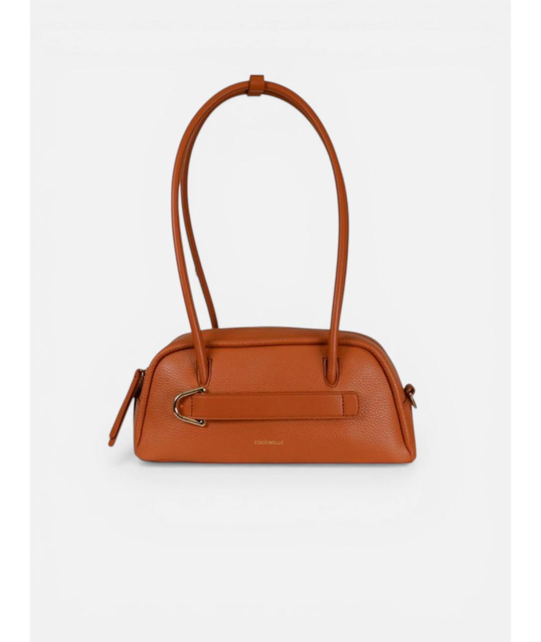 COCCINELLE Коричневая кожаная сумка через плечо, фото 4