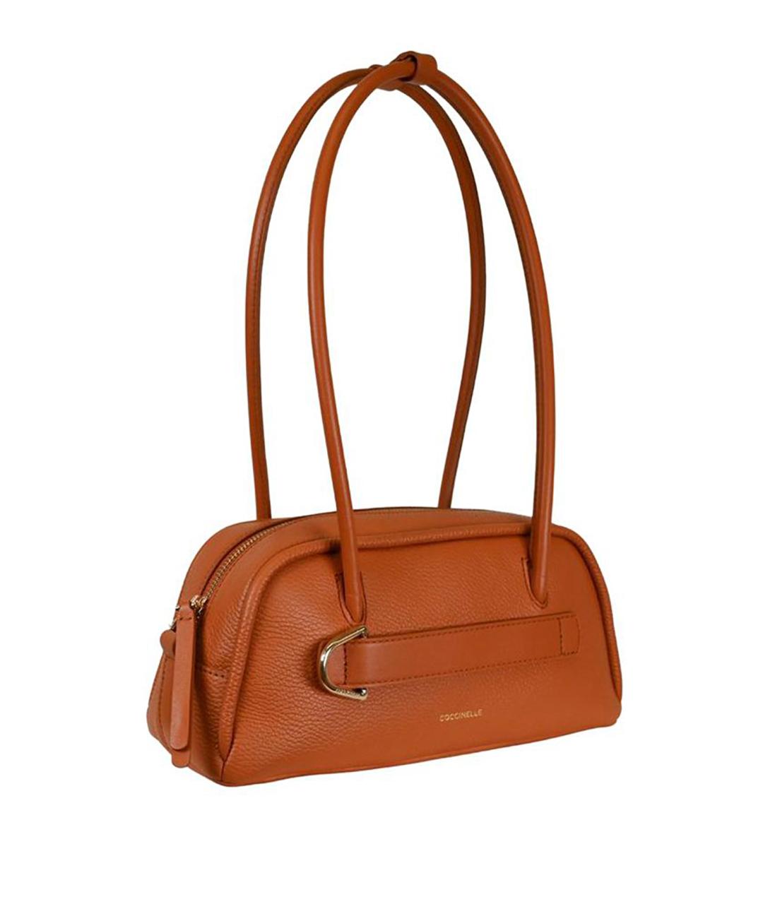 COCCINELLE Коричневая кожаная сумка через плечо, фото 2