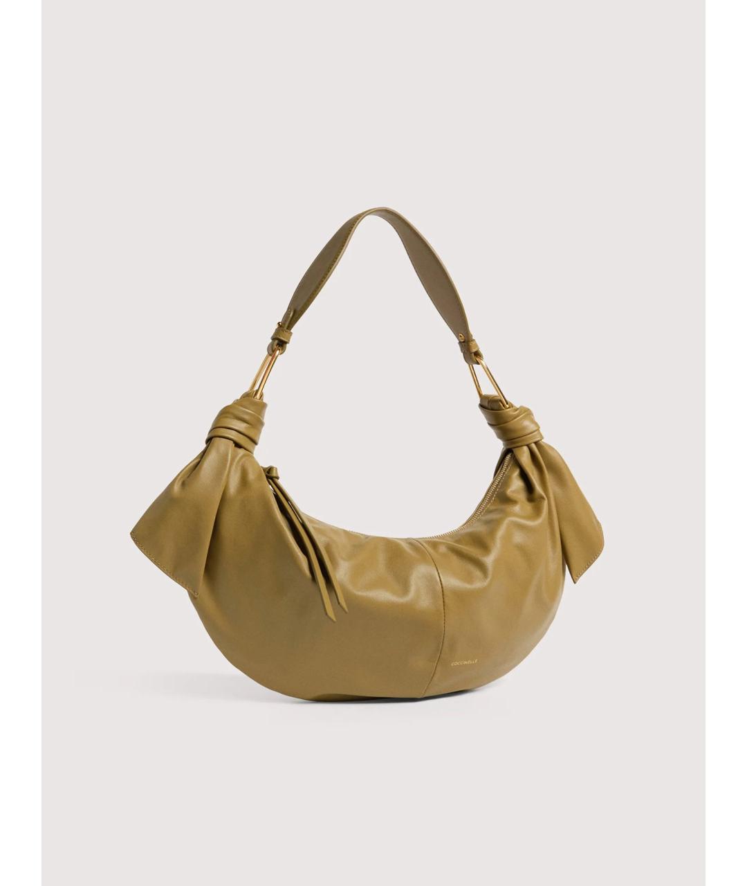 COCCINELLE Зеленая кожаная сумка через плечо, фото 3