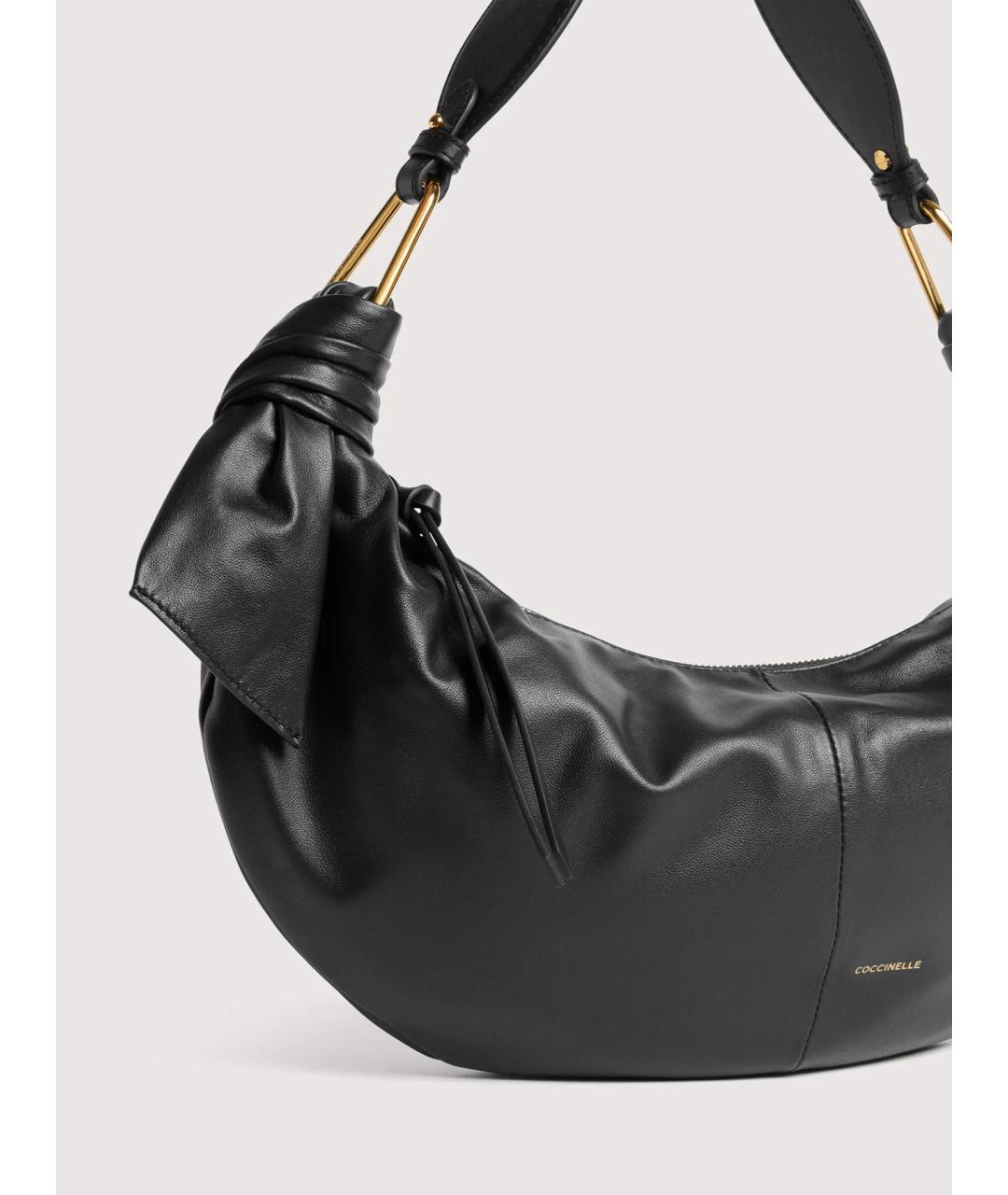 COCCINELLE Черная кожаная сумка через плечо, фото 4