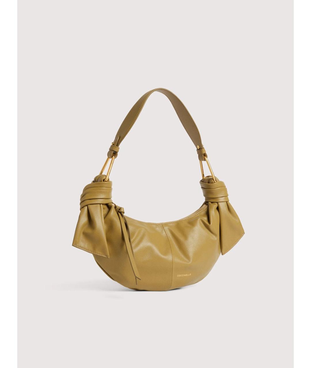 COCCINELLE Зеленая кожаная сумка через плечо, фото 2