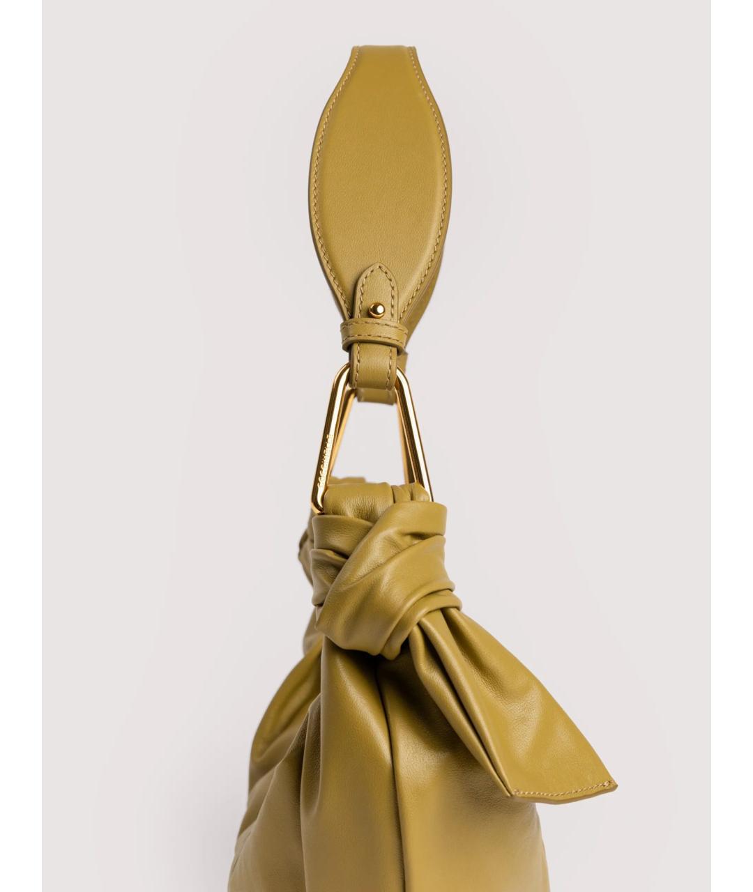 COCCINELLE Зеленая кожаная сумка через плечо, фото 4