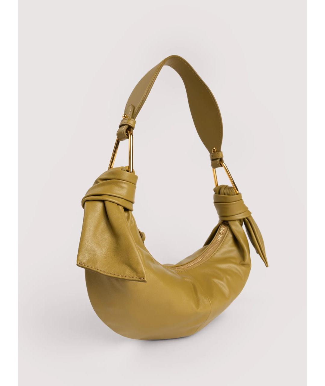 COCCINELLE Зеленая кожаная сумка через плечо, фото 5