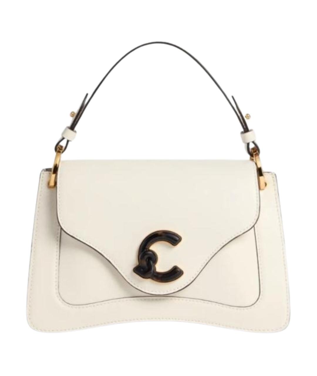 COCCINELLE Белая кожаная сумка с короткими ручками, фото 1