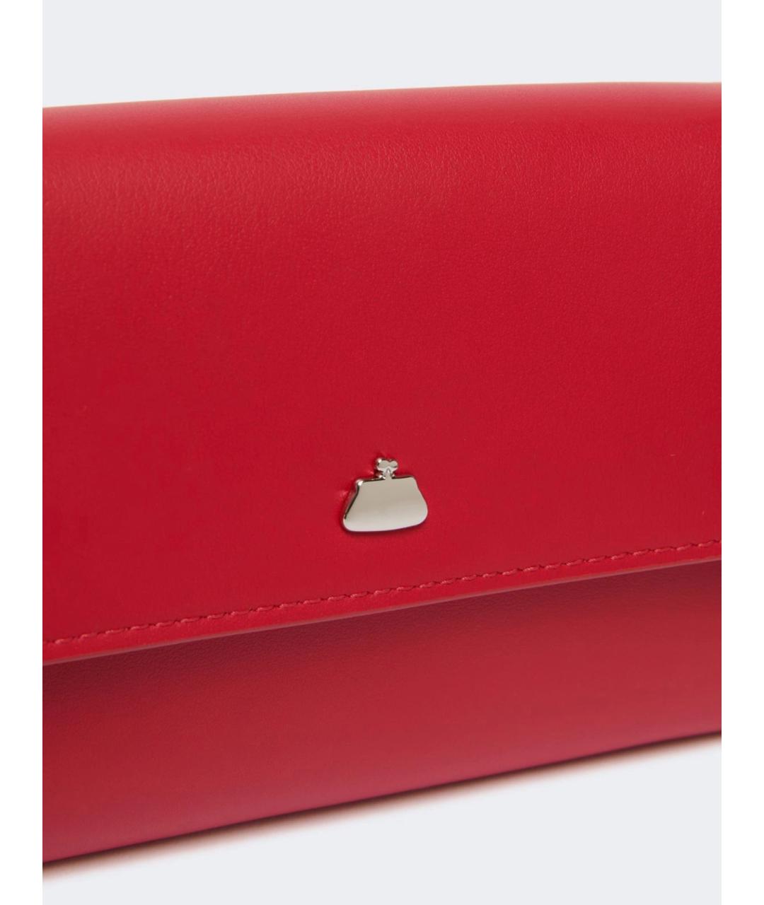 WEEKEND MAX MARA Красный кожаный кошелек, фото 4